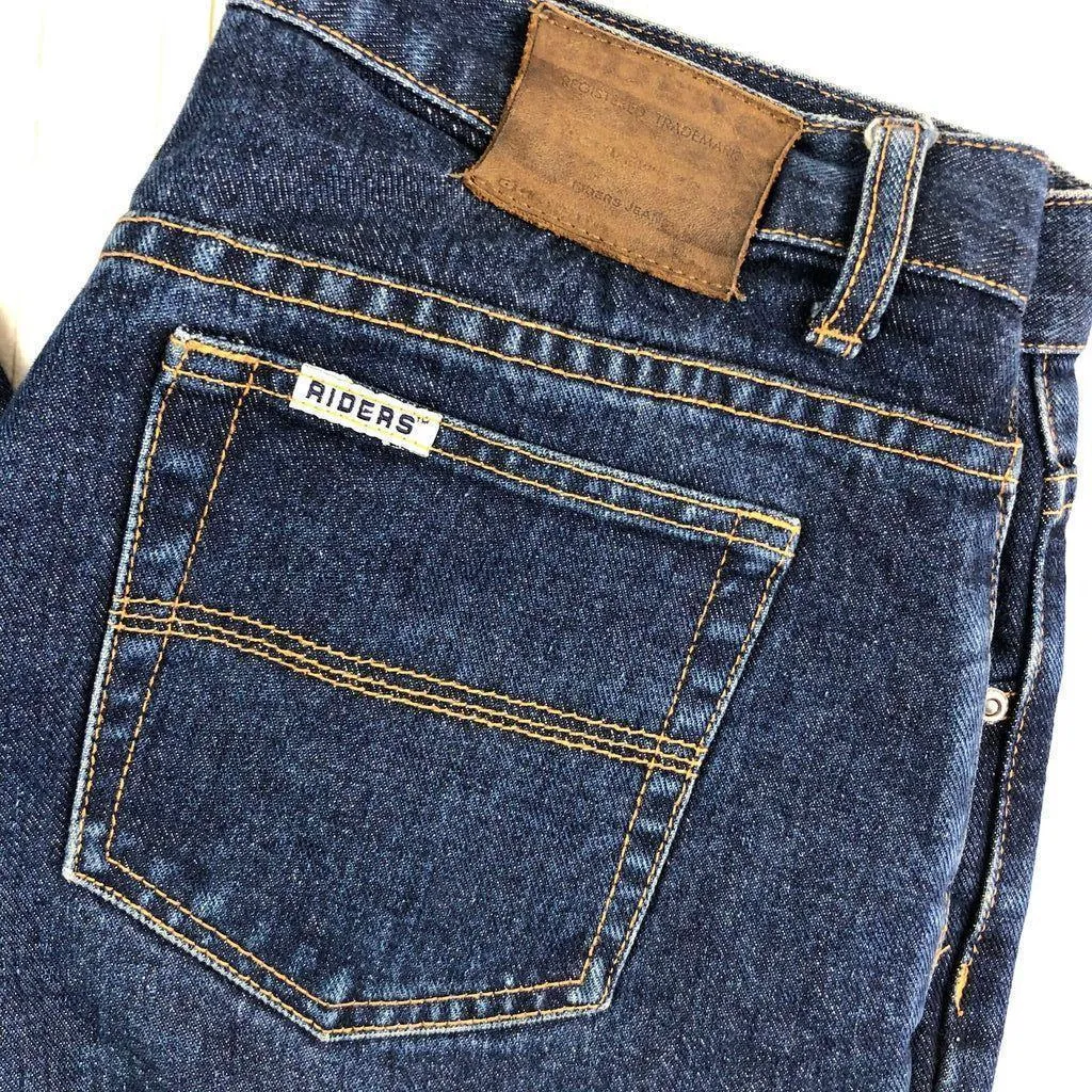 Riders 90's Era Ladies Exposed Button Cropped Bootleg Jeans -Size 12