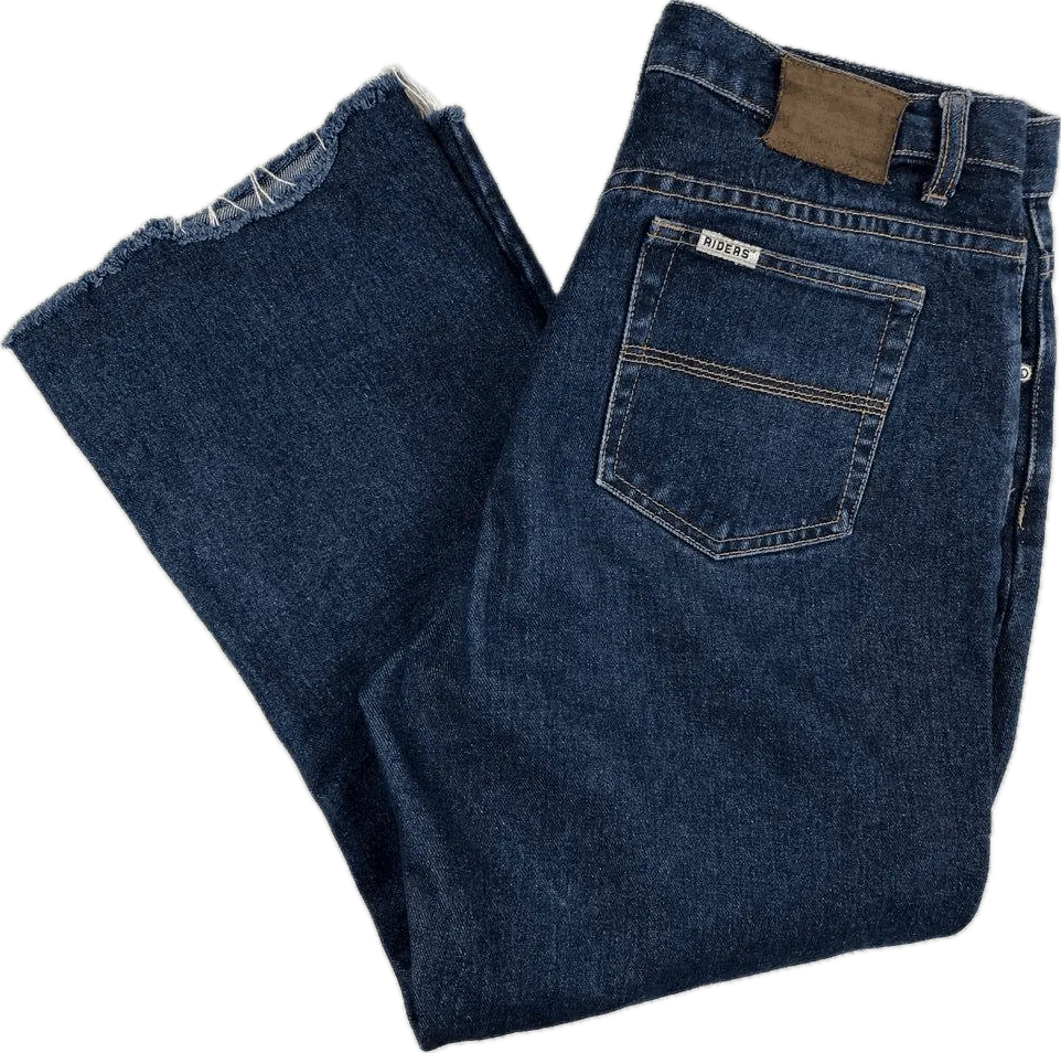 Riders 90's Era Ladies Exposed Button Cropped Bootleg Jeans -Size 12