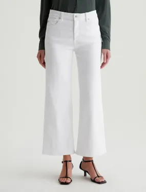 Saige Wide Leg Crop - White
