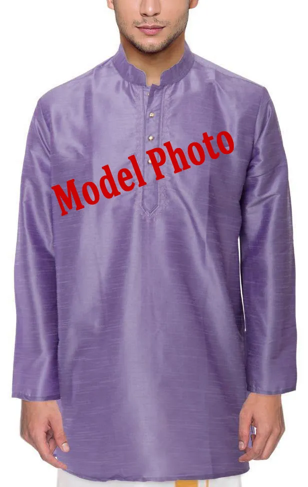 Traditional Raw Silk Kurta for men with beautiful look  - 91023A