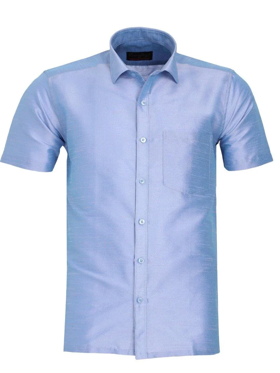 Traditional Raw Silk Shirt for men (Light Purple) - 90025A