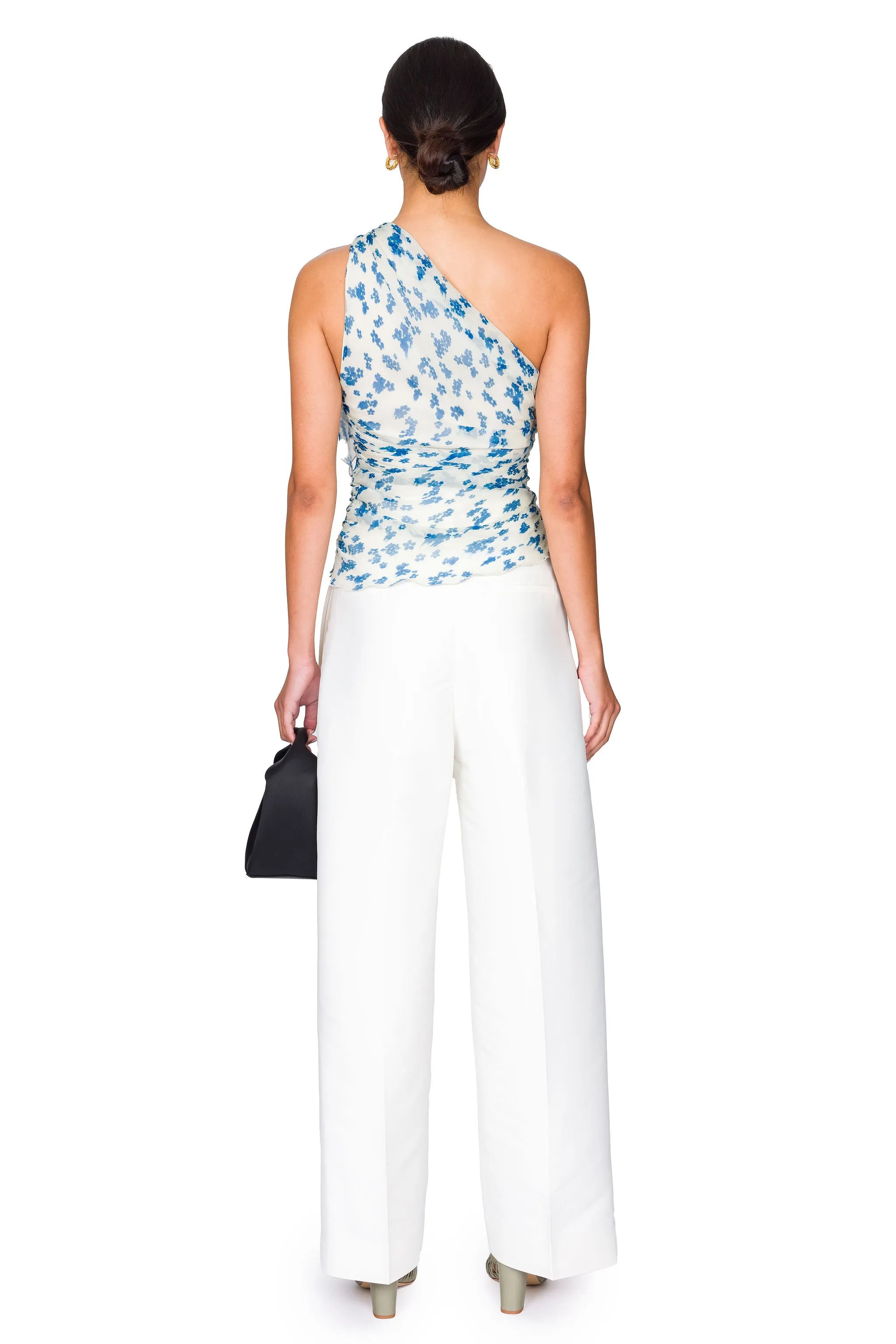 Wide Leg Pleat Detail Trouser